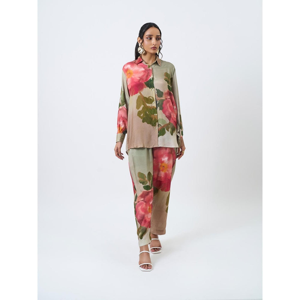 ETAR Green Rose Co-Ord (Set of 2)