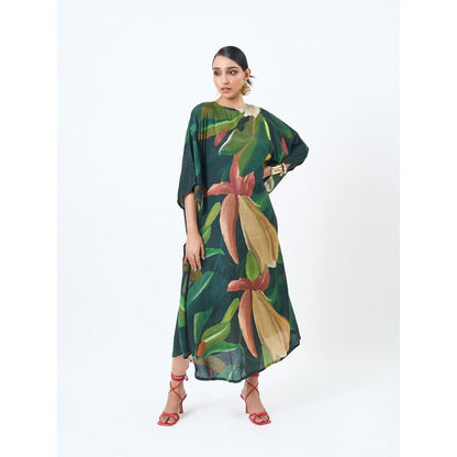 ETAR Green Kaftan Dress