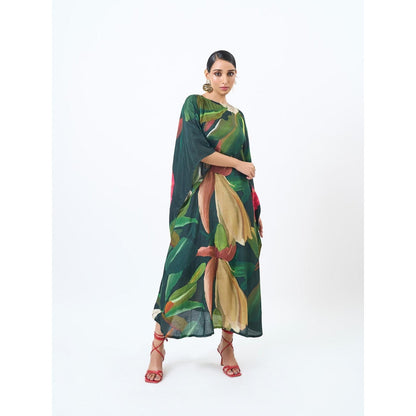 ETAR Green Kaftan Dress