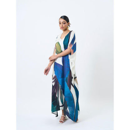ETAR Blue Kaftan Dress