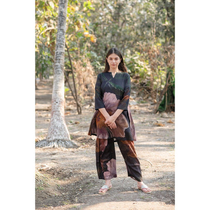 ETAR Liam A Line Long Kurta and Pant (Set of 2)