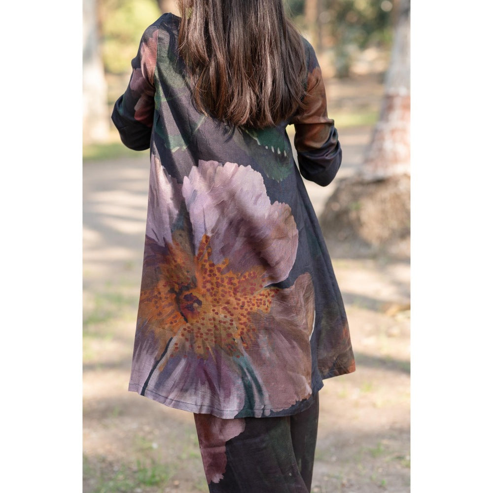 ETAR Liam A Line Long Kurta and Pant (Set of 2)