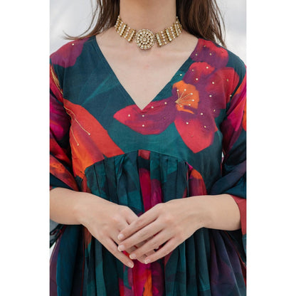 ETAR Jade Kurta with Pant and Dupatta (Set of 3)