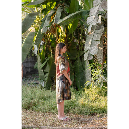 ETAR Dreamy Collar Neck Short Dress