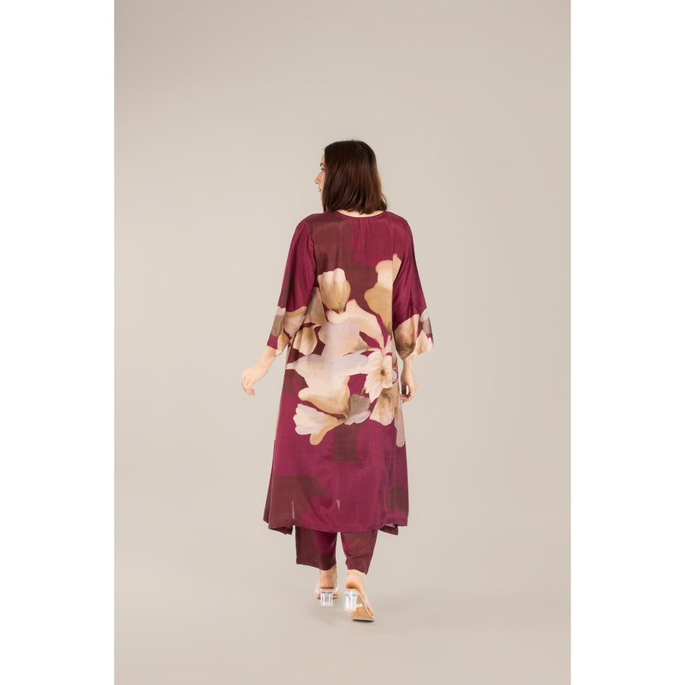 ETAR Burgundy Rhythm Co-Ord Set