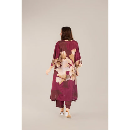 ETAR Burgundy Rhythm Co-Ord Set