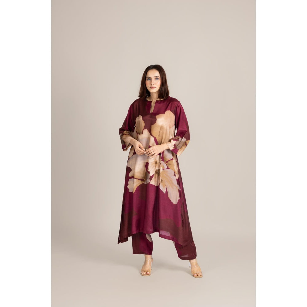 ETAR Burgundy Rhythm Co-Ord Set