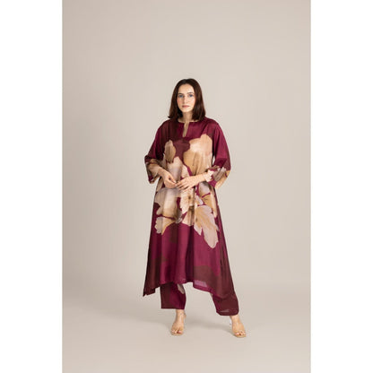 ETAR Burgundy Rhythm Co-Ord Set