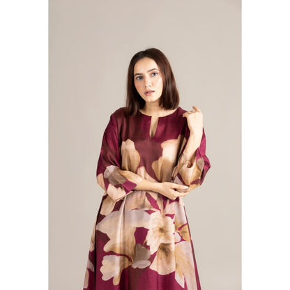 ETAR Burgundy Rhythm Co-Ord Set