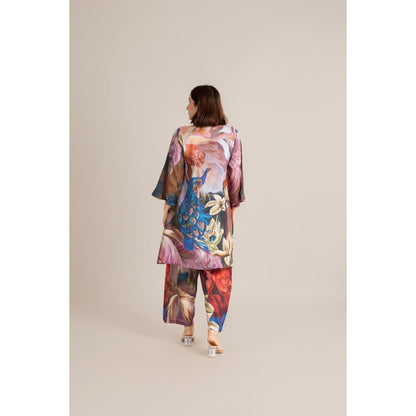 ETAR Multi-Colour Feathered Grace Co-Ord Set