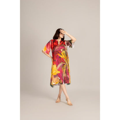 ETAR Red Scarlet Ember Dress