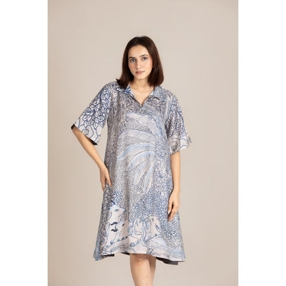 ETAR Blue Pichwai Dress