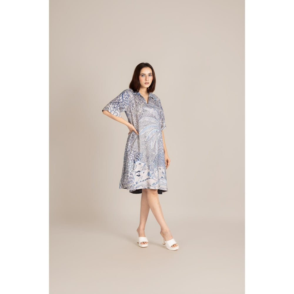 ETAR Blue Pichwai Dress