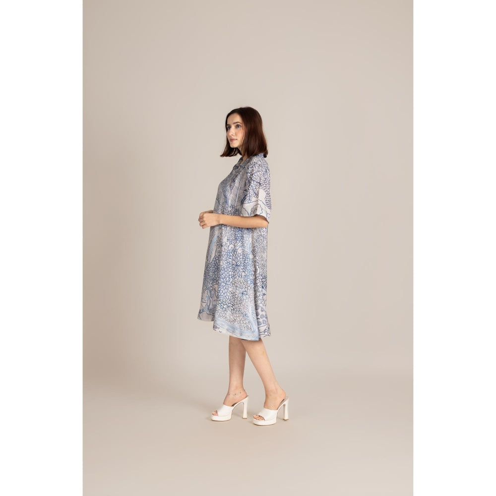 ETAR Blue Pichwai Dress