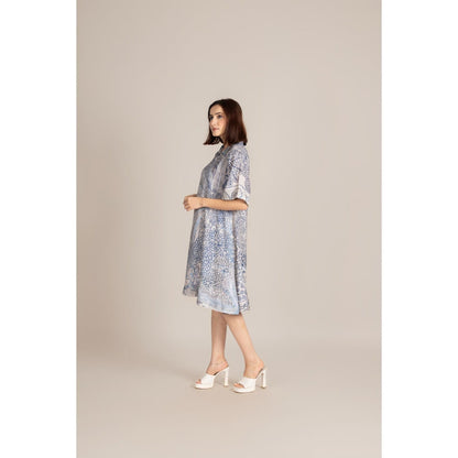 ETAR Blue Pichwai Dress
