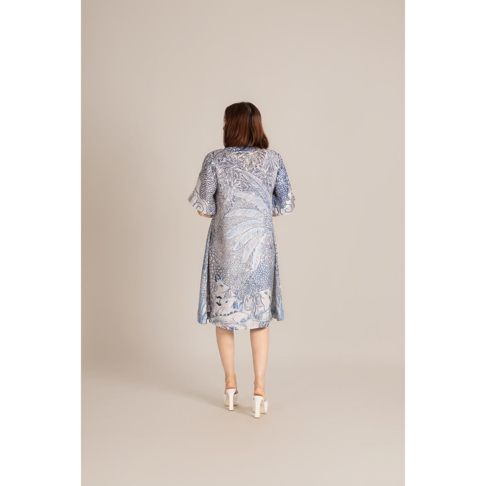 ETAR Blue Pichwai Dress