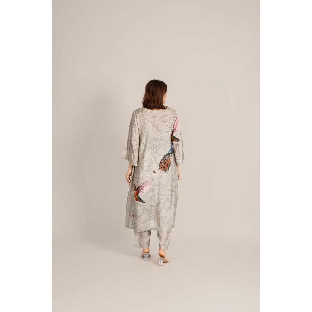 ETAR Beige Regal Line Co-Ord Set