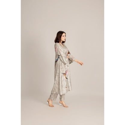 ETAR Beige Regal Line Co-Ord Set