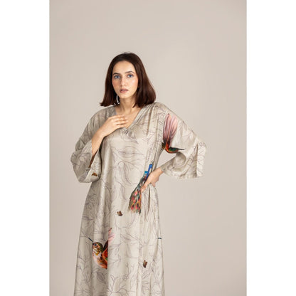 ETAR Beige Regal Line Co-Ord Set