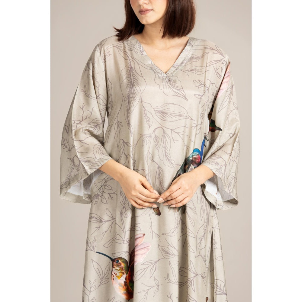 ETAR Beige Regal Line Co-Ord Set