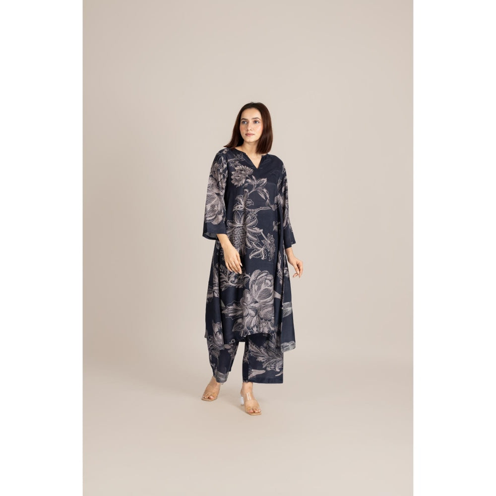 ETAR Black Mono Line Co-Ord Set