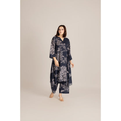 ETAR Black Mono Line Co-Ord Set