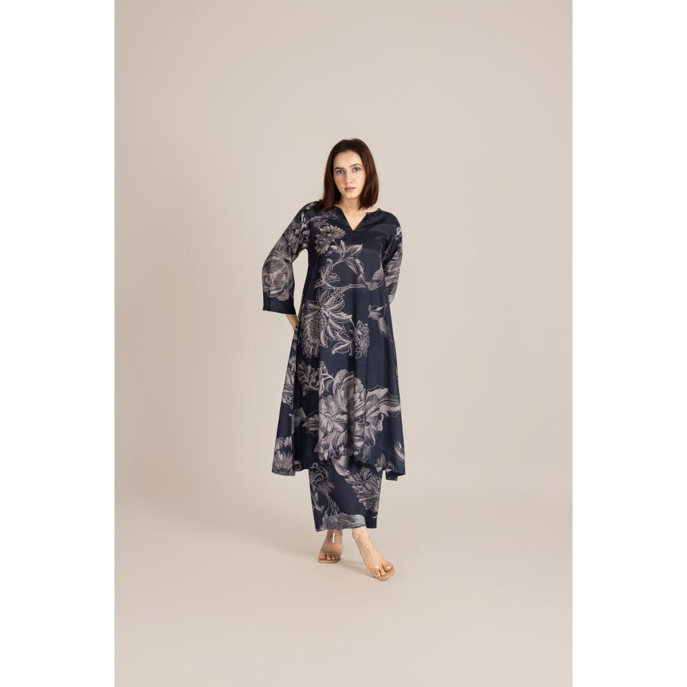 ETAR Black Mono Line Co-Ord Set