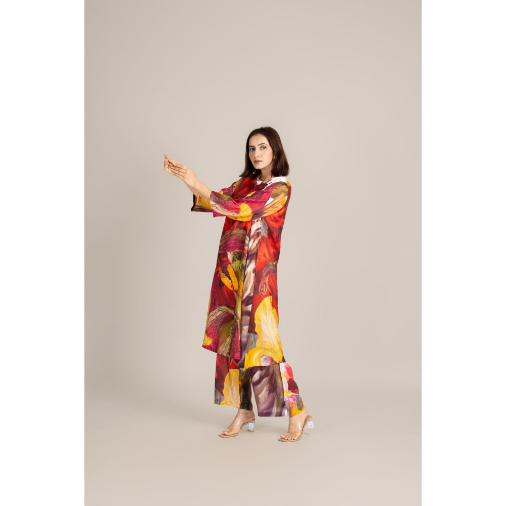 ETAR Multi-Colour Scarlet Ember Crest Co-Ord Set