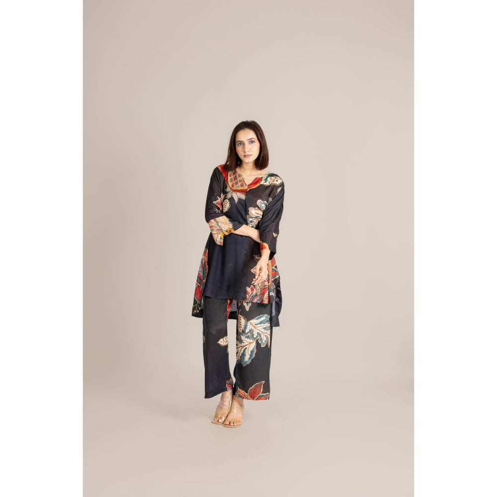 ETAR Black Midnight Flame Co-Ord Set