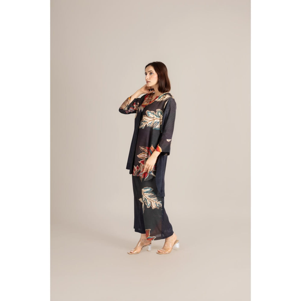 ETAR Black Midnight Flame Co-Ord Set