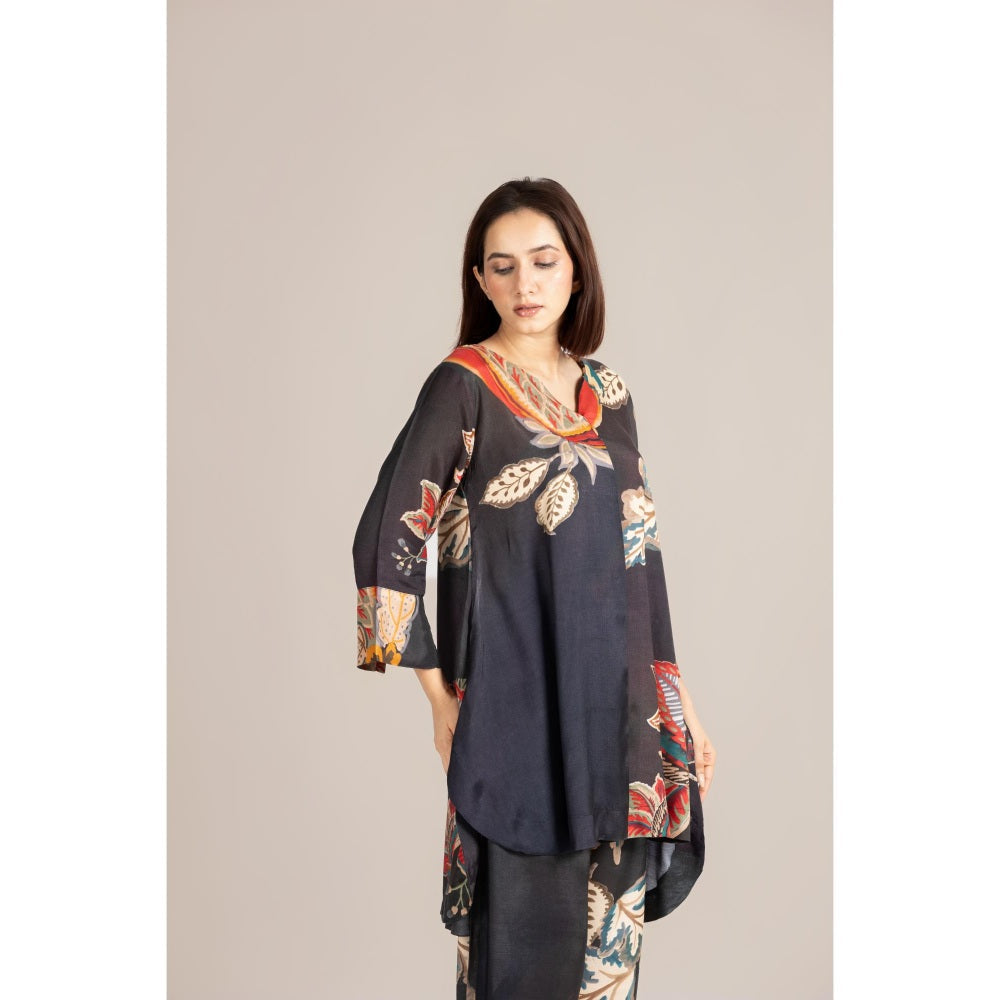 ETAR Black Midnight Flame Co-Ord Set