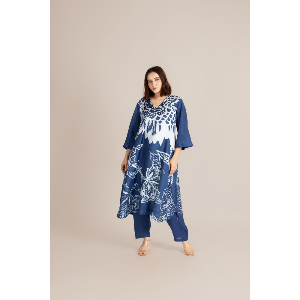 ETAR Blue Skyline Petal Co-Ord Set