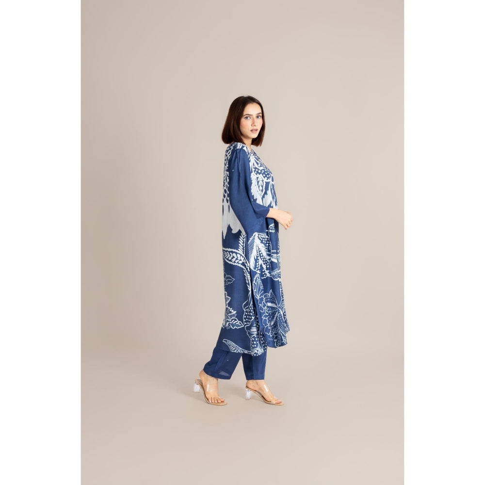 ETAR Blue Skyline Petal Co-Ord Set