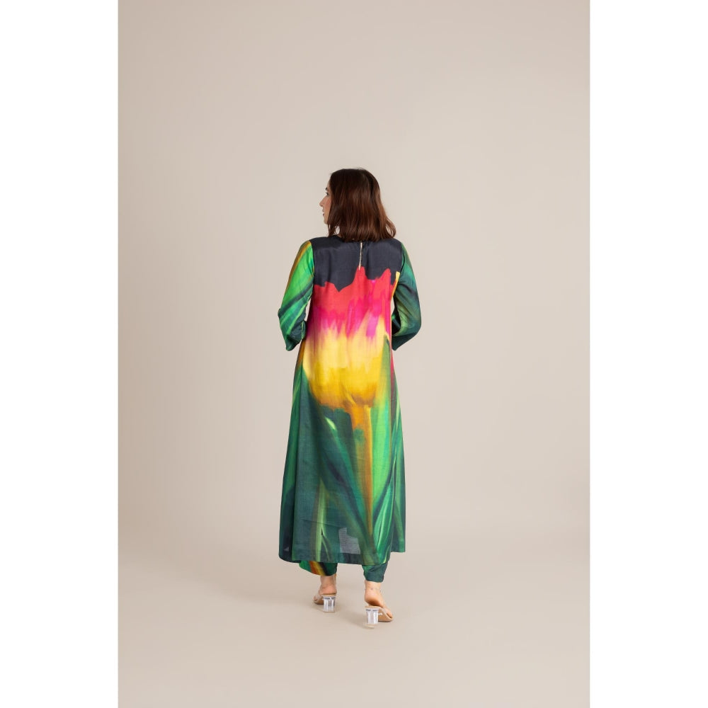 ETAR Green Painter Tulip Co-Ord Set