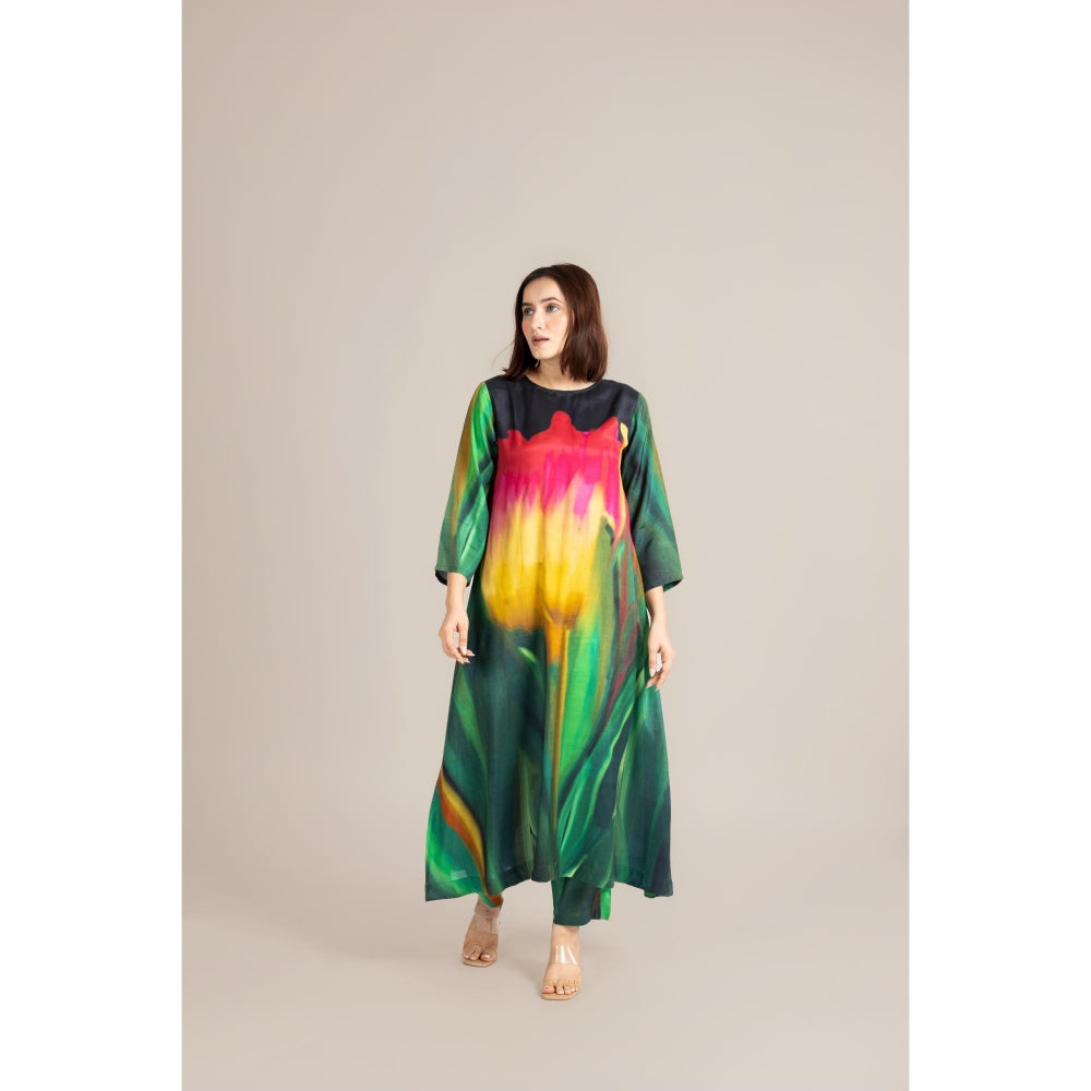 ETAR Green Painter Tulip Co-Ord Set