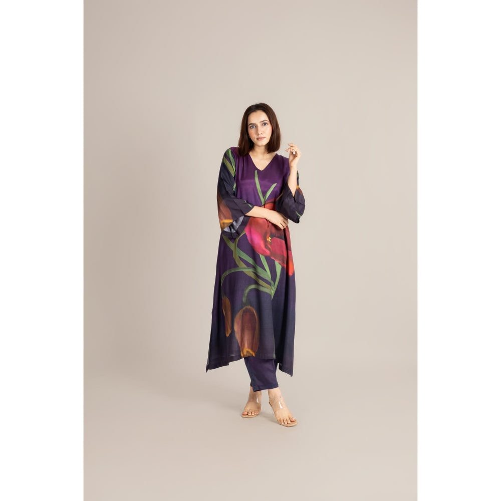 ETAR Purple Dusk Vine Co-Ord Set