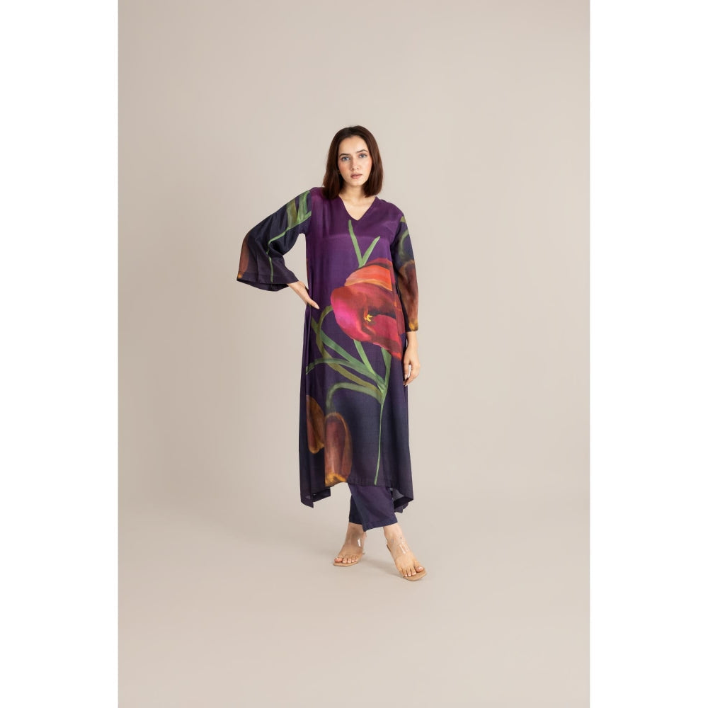 ETAR Purple Dusk Vine Co-Ord Set
