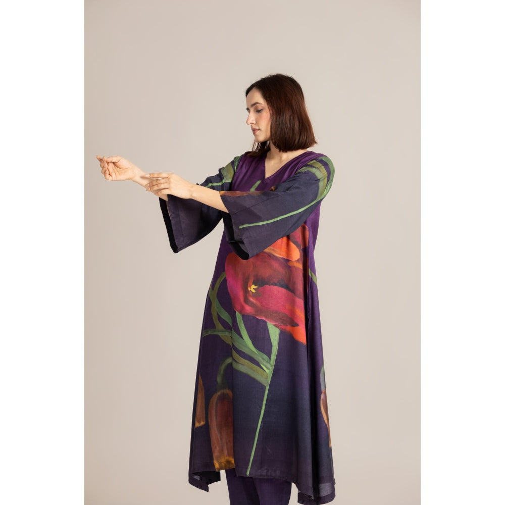 ETAR Purple Dusk Vine Co-Ord Set