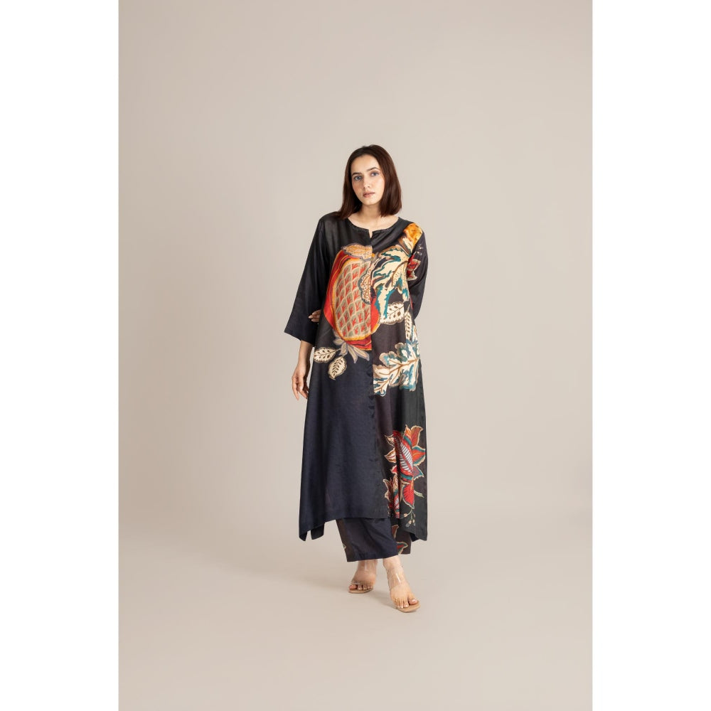 ETAR Black Midnight Flame Crest Co-Ord Set