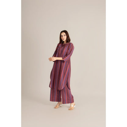 ETAR Multi-Colour Striped Line Co-Ord Set