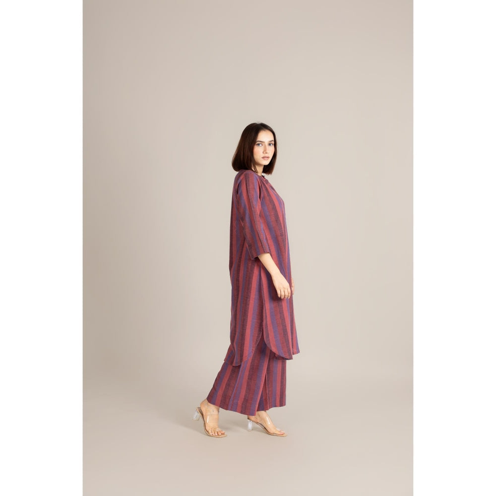 ETAR Multi-Colour Striped Line Co-Ord Set