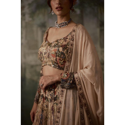 FALSA Zinnia Blouse with Lehenga & Dupatta