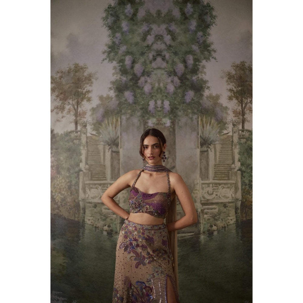 FALSA Alice Blouse with Lehenga & Dupatta