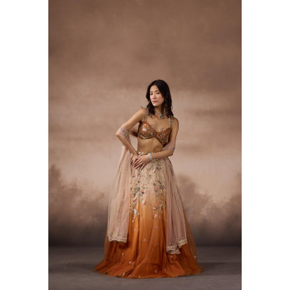 FALSA Lila Blouse with Jacket & Lehenga