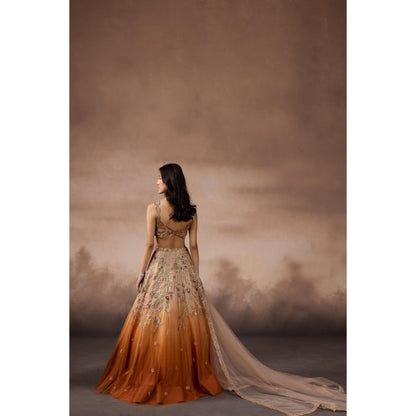 FALSA Lila Blouse with Jacket & Lehenga