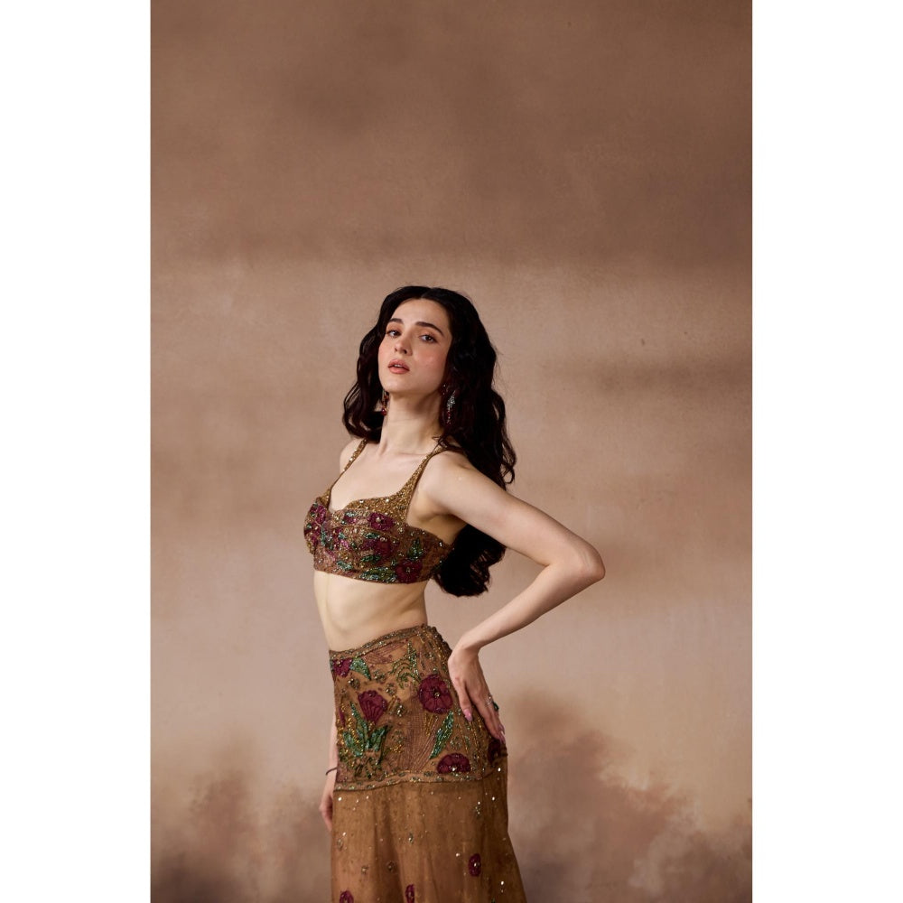 FALSA Lily Blouse with Lehenga & Dupatta