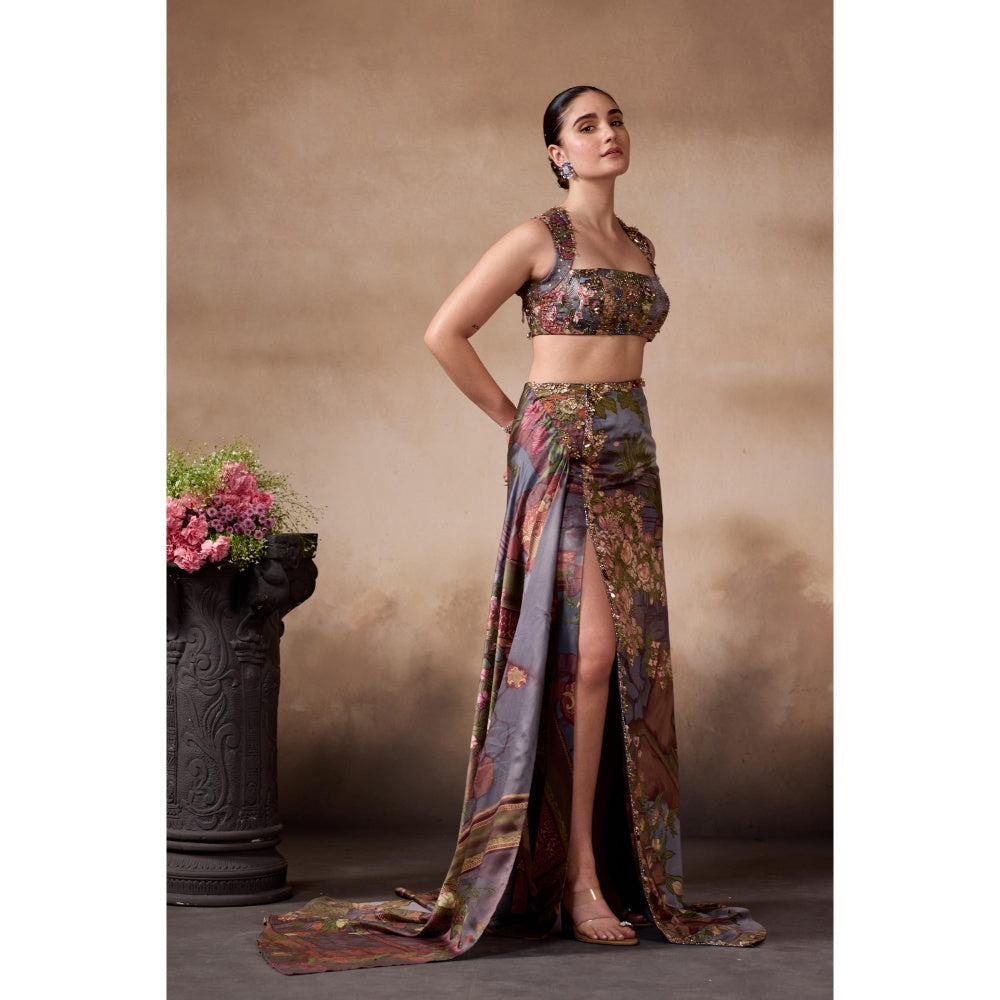 FALSA Daphne Blouse With Lehenga