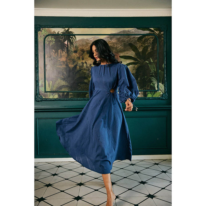 Fancy Pastels Alyssa Blue Midi Dress