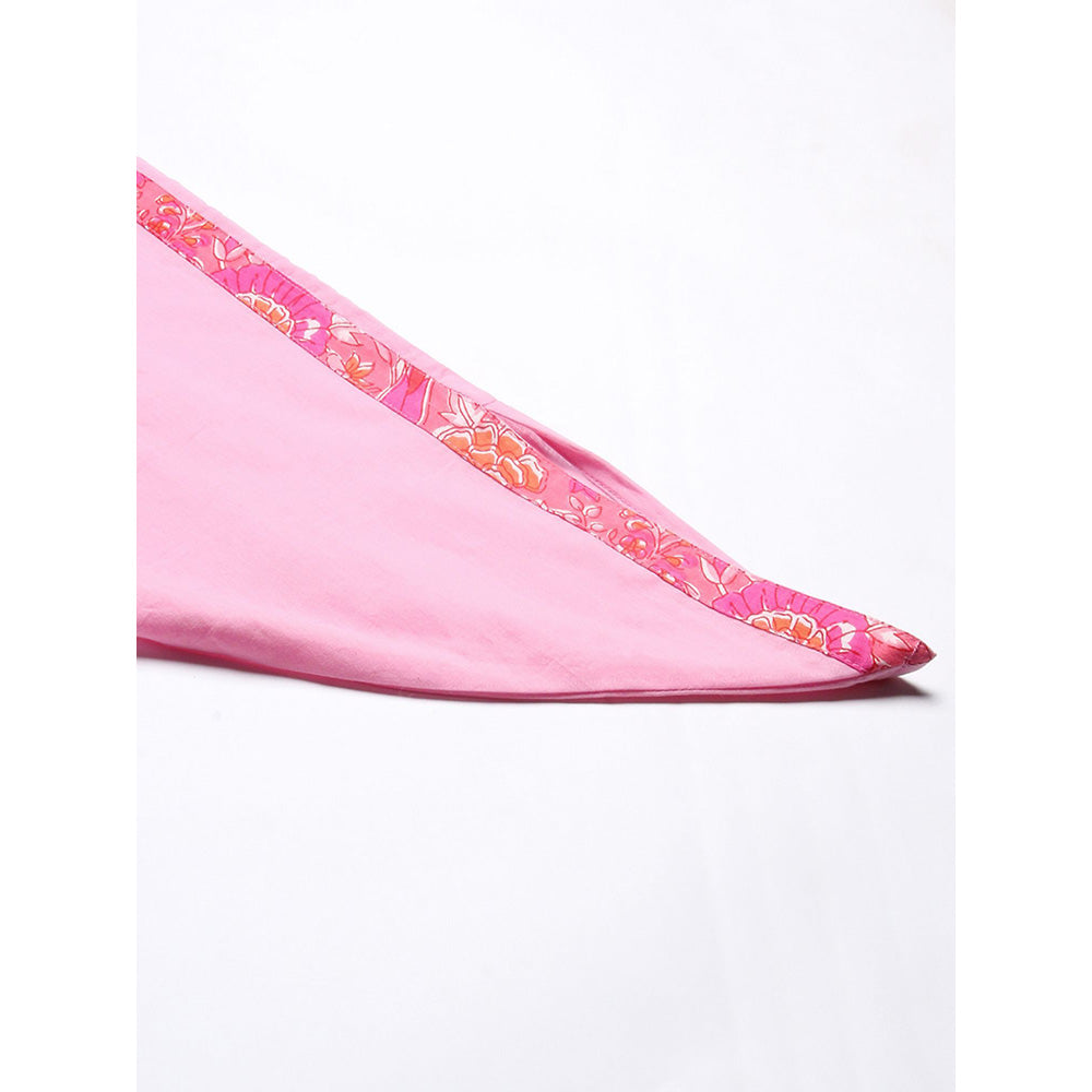 FASHOR Solid Cotton Dhoti Pant - Pink