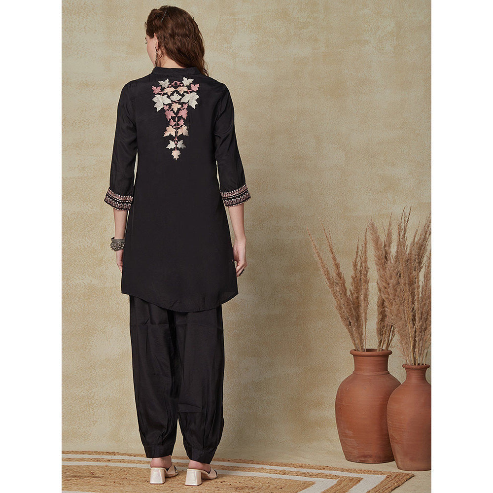 FASHOR Solid Shirt with Salwar Pants Indo Western Co-Ord (Set of 2)